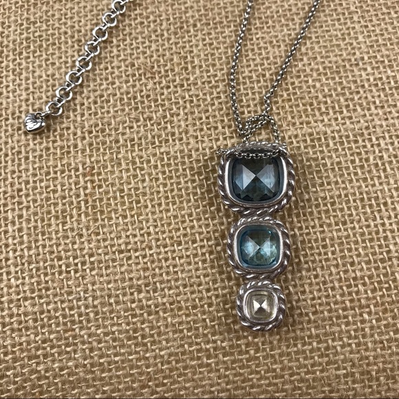 Brighton Joyful Necklace Blue Topaz Silver EUC - Picture 6 of 8